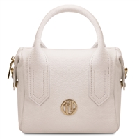 Jade White Leather Tote Bag by Tuscany Leather