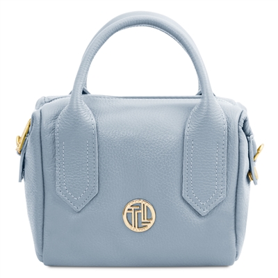 Jade Leather Tote Bag - Light Blue by Tuscany Leather
