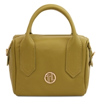 Jade Leather Tote Bag - Green by Tuscany Leather
