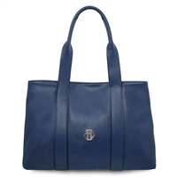 Callie Soft Leather Shoulder Bag for Women - Dark Blue by Tuscany Leather