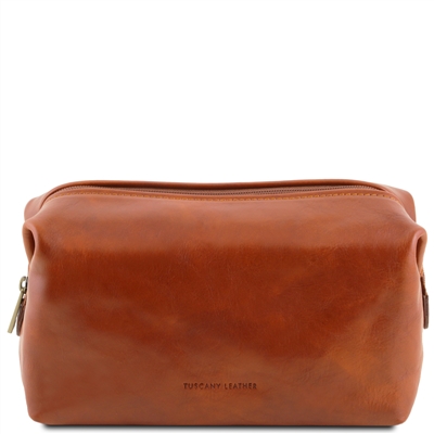 TL141219 Smarty Large Leather Toiletry Bag - Honey by Tuscany Leather
