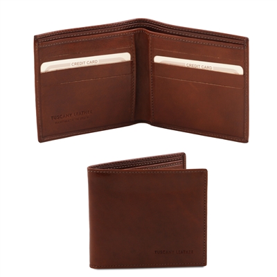 TL140797 Leather Wallet for Men - Brown by Tuscany Leather