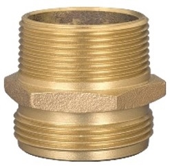 Double Male Adapters (Brass) 2Â½â€ NPT, 2Â½â€ NST