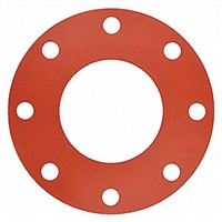 Red Rubber Full Face Gasket