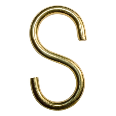 Brass S  Hooks