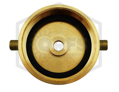 2-1/2 brass cap w/ 1/4  female tap