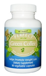 PERFECT Green Coffee - 100% Pure Green Coffee Bean Extract, 90 Vegetable Capsules