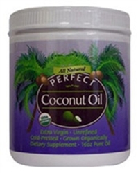 PERFECT COCONUT OIL - The Purest Organic, Extra-Virgin, Unrefined,Cold-Pressed Coconut Oil, 16 ounce