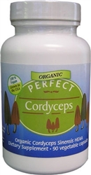 PERFECT Cordyceps - Organic Cordyceps Sinensis, 90 Vegetable Capsules