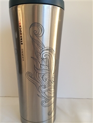 Exclusive Starbucks Hawaii 2014~Wave Stainless 16oz Tumbler Double-Wall Coffee