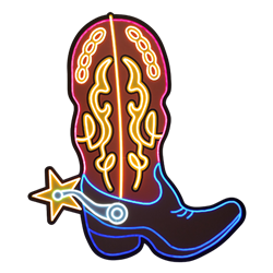 Large Cowboy Boot LED Neon