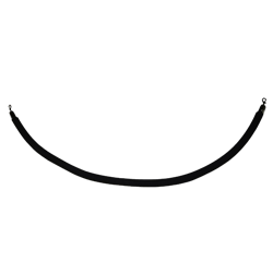 Black Rope with Chrome Ends