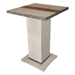 Industrial Concrete Highboy Table