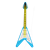 Oversized Guitar LED Neon - Blue