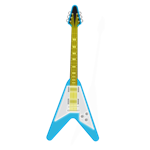 Oversized Guitar LED Neon - Blue