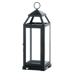 Square Black Lantern - 16"