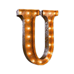 Vintage Marquee Letter - U