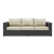 Chocolate Rattan Sofa