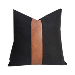 Black and Leather Pillow