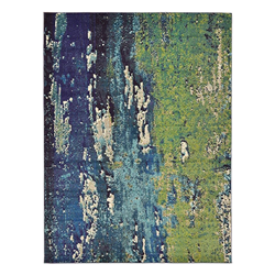Blue Abstract Rug 9' x 12'