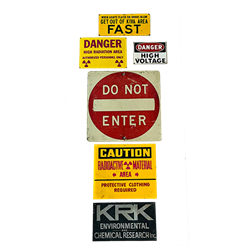 Set of Warning Signs