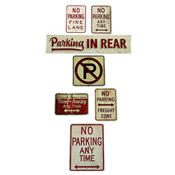 Set of No Parking Signs