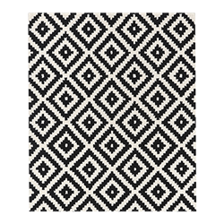 Black and Cream Diamond Rug 8' x 11'