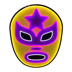 Luchador Purple & Yellow LED Neon