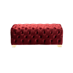 Burgundy Velvet Bench