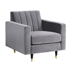 Grey Velvet Chair