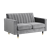 Grey Velvet Loveseat