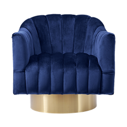 Stoneleigh Chair - Navy with Gold Base