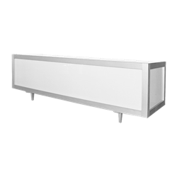 8' Lighted Buffet Table Silver Frame