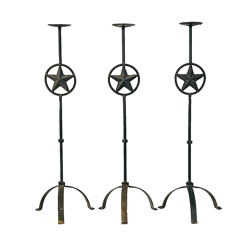 Rustic Star Candle Holder - Set of (3)