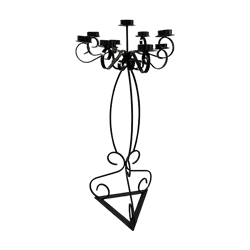 Large Black Iron Candelabra