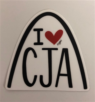 I â™¥ CJA Arch Sticker