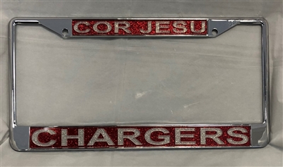 Cor Jesu Chargers License Plate Frame