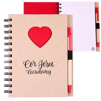 Cor Jesu Heart Notebook and Pen