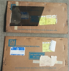 Image of 1985 - 1992 Firebird GTA Front Hood Air Vent Extractor Screen, Original NOS GM NEW, 10030568 & 10030569