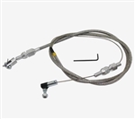 Image of Accelerator Throttle Cable, 36" Stainless Steel Braided, Universal