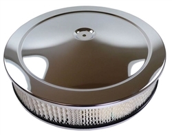 Image of Firebird Custom CHROME Air Cleaner Breather Assembly with Drop Base, 14 Inch