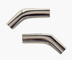 Image of 1967 - 1969 Firebird Roof Drip Rail Chrome Molding Corner Connectors, Pair