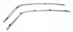 Image of 1970 - 1981 Firebird Roof Drip Rail Anodized Aluminum Chrome Moldings, Pair Used GM