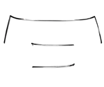 Image of 1967 - 1969 Firebird Coupe Windshield Chrome Moldings Set, Upgraded GM Licensed Version