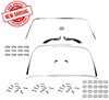 Image of 1970 - 1974 Firebird Front & Rear Window Molding Install Kit, Anodized Aluminum Chrome