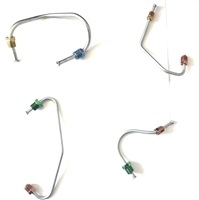 Image of 1967 - 1969 Firebird Original Style Firewall Brake Lines Set, Master Cylinder to Proportioning Valve Small Line 4 Piece Set, OE Material