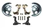 Image of 1967 - 1969 Firebird Disc Brake Mini Kit, STOCK HEIGHT Spindles, Backing Plates, and Caliper Brackets