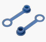 1969 - 1978 Firebird Disc Brake Bleeder Screw Dust Caps, Correct Blue Pair