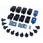 1974 Firebird and Trans Am Brake Line Mounting Clip and Bolt Set, 25 Pieces