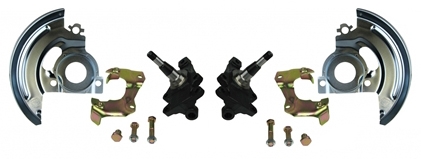 Image of 1967 - 1969 Firebird Disc Brake Mini Kit, 2 Inch Drop Spindles, Backing Plates, and Caliper Brackets
